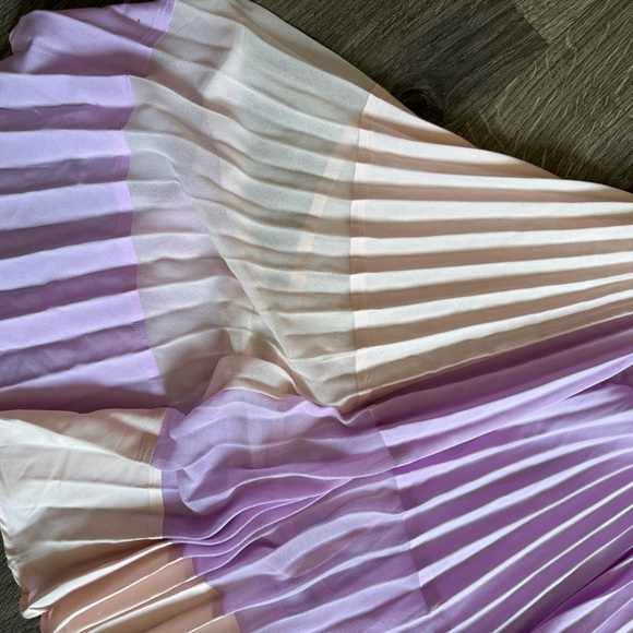 ASOS petite pleated midi skirt with sheer inset detail - Picture 6 of 9